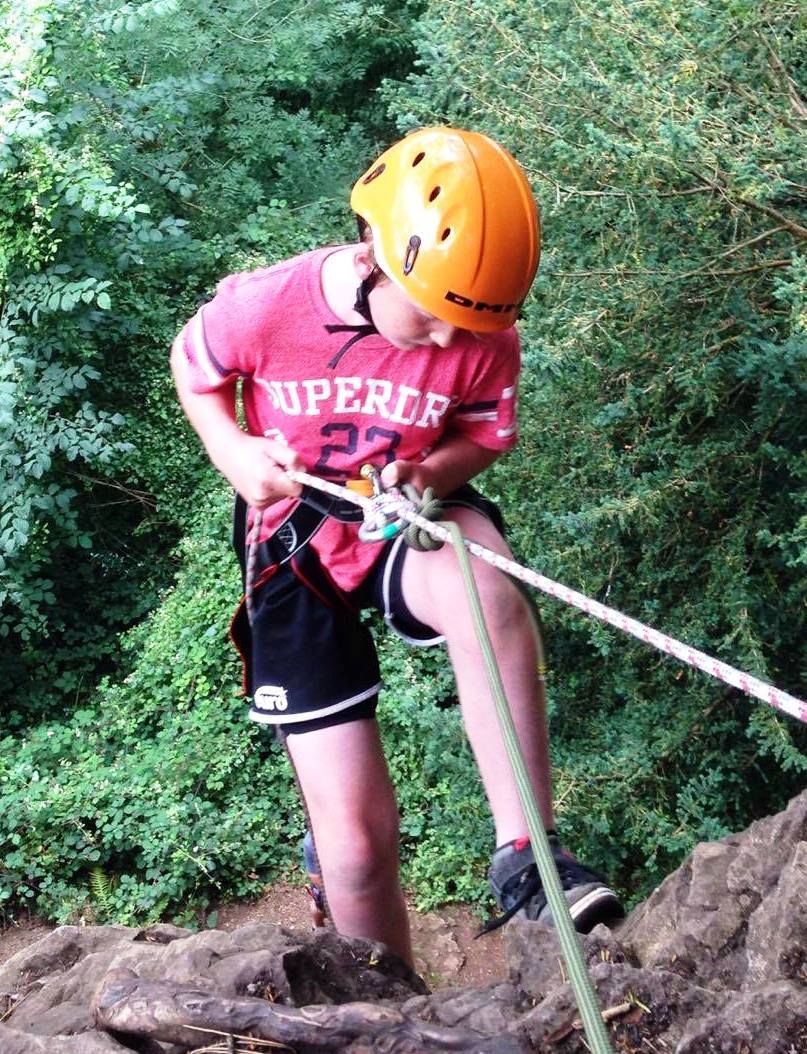 Young Climber at Symonds Yat