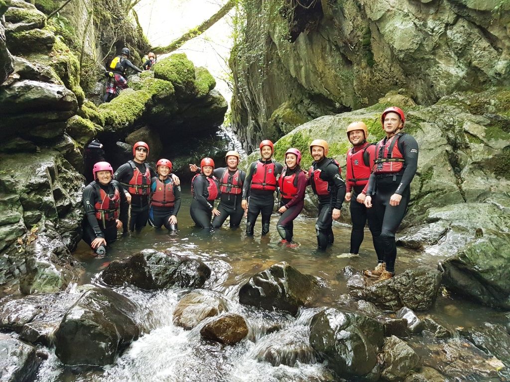 Gorging Group at the exit of the Sychryd