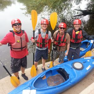 Kayakers at Ross launch site