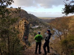 Climbing on The Pinnacle at Symonds Yat