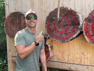 Cool dude axe thrower
