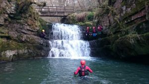 Nathan gorging on the Sychryd