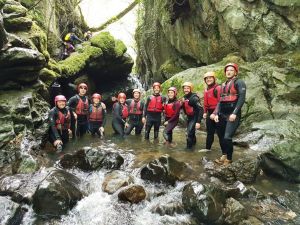 Gorging Group at the exit of the Sychryd