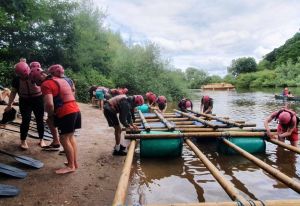 Rafts Ready to go on the Wye