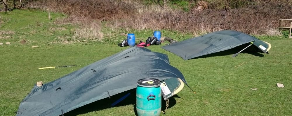 Canoe Bivvy for the night.