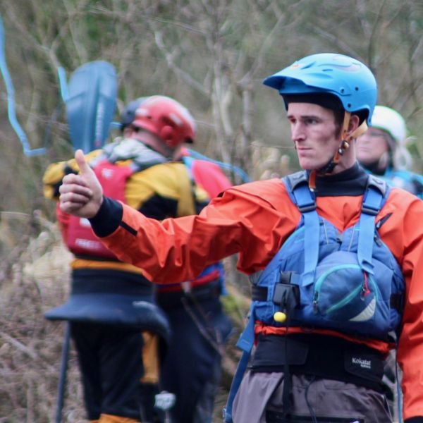 Kayak Instructor communicating