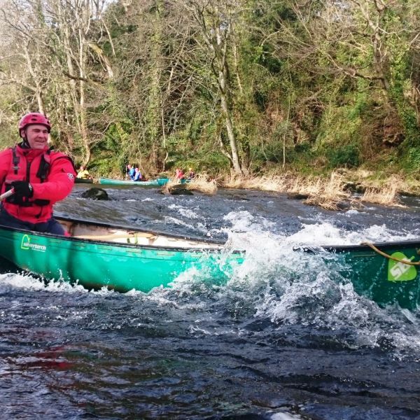 Paddler on our 3 Day Open Canoe Course.
