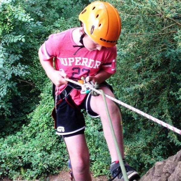 Young Climber descends
