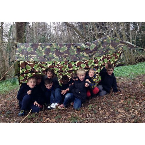 Young bushcrafters having fun.