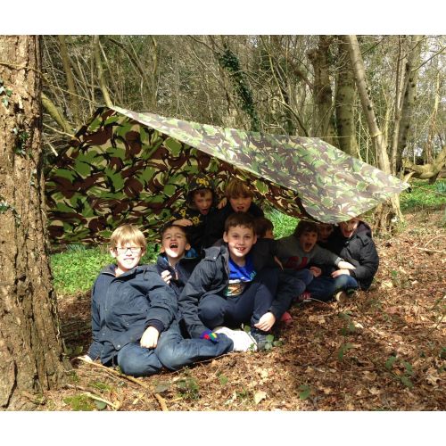 A young bushcraft group.