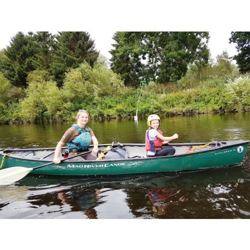 Canoe Guide with young paddler.