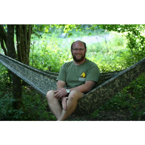 Wye Canoes activity instructor chilling out.